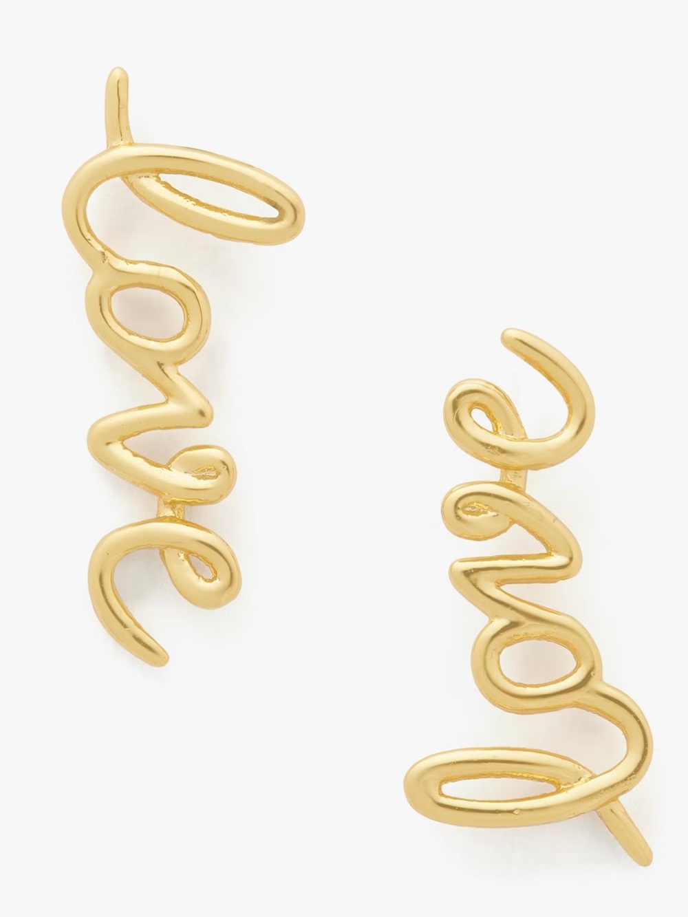 ♠️ Kate Spade Love Earrings Yellow Gold NWT
